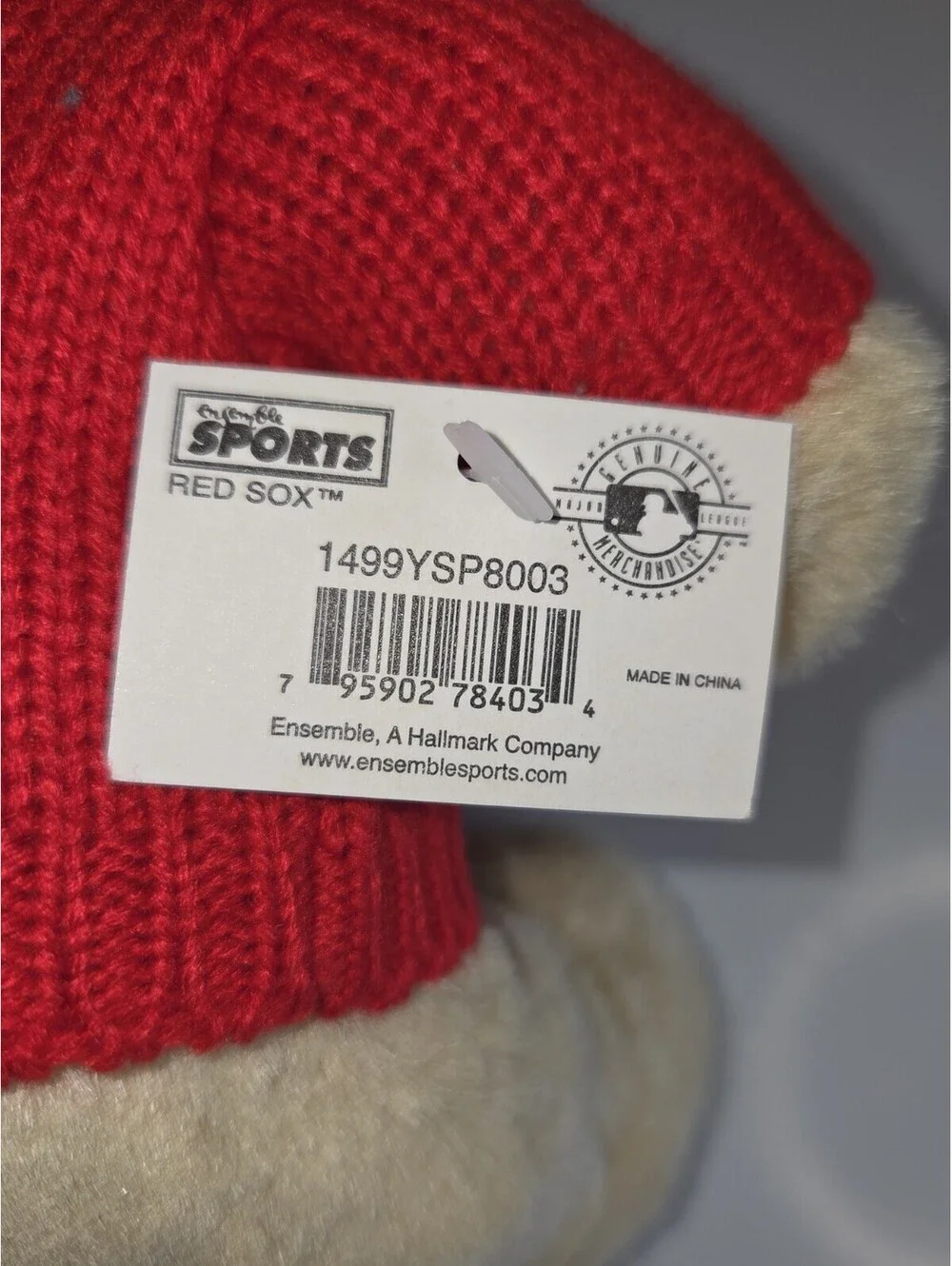 MLB Official Boston Red Sox Teddy Bear Plush Furry Stuffed Toy SC2
